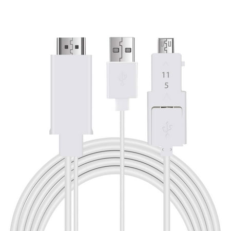 Micro USB to HDMI Media HDTV Adapter 8.2ft Cable 11 Pin/5 Pin for for Samsung Galaxy S2 S3 S4 S5 Note 2 3 4 8 9 Note Edge HTC M8 HTC One LG Sony Android Cell Phone