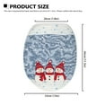 thumbnail image 5 of ZIATUBLE Christmas Snowman Toilet Lid Cover Snowflake with Elastic Edges Flannel Toilet Protector Cover for Bathroom Decorative Toilet Seat Covers Lids Xmas Decor, 5 of 6