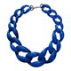 thumbnail image 2 of Collar de cadena de eslabones acrílicos gruesos Qarigey Boho para Mujer azul real, 2 of 6