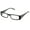 Black, variant on Rectangular Thin Translucent Clear Lens Plastic Fashion Glasses