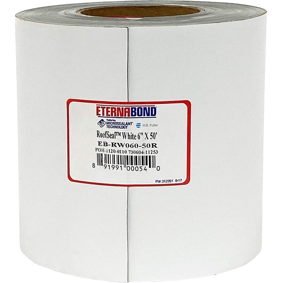 Cinta de reparación de juntas de techo EternaBond RoofSeal, blanca, 6 cm x 15 m