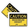 thumbnail image 1 of Adhesivo de advertencia de precaución, altura máxima, 20 unidades/lote, 1 of 3