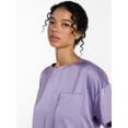thumbnail image 5 of Joyspun Women’s Short Sleeve Stretch Satin Top and Shorts Pajama Set, 2-Piece, Sizes XS-3X, 5 of 6