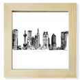 thumbnail image 1 of Shanghai Chine Point de Repère Croquis Carré Cadre Photo Mur Table Affichage, 1 of 3