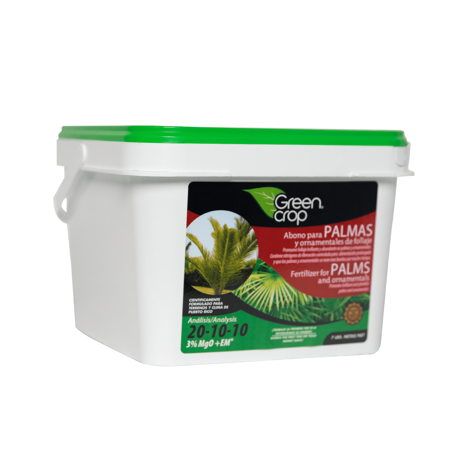 "Green Crop" Fertilizers for Palms and Ornamentals 20-10-10 3 percent Mgo EM 7 pounds