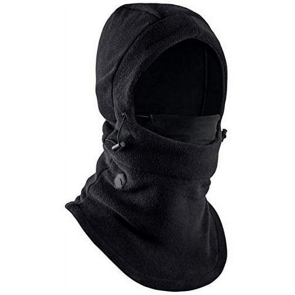 Heavy Duty Protection Balaclava - Tough Headwear Winter Fleece Ski Mask for Men & Women, Black