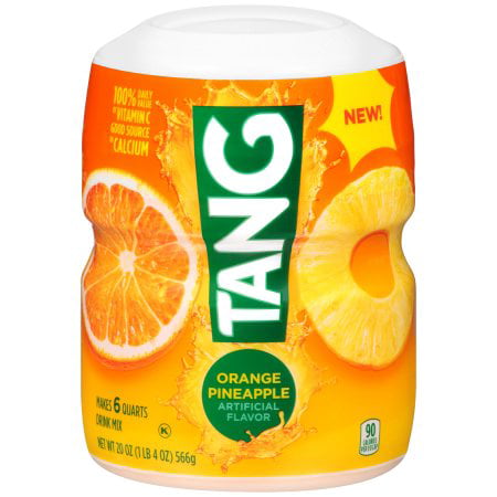 (12 Pack) Tang Orange Pineapple Powdered Soft Drink, 20 oz (Best Food For Tangs)