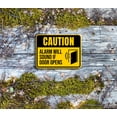 thumbnail image 4 of Classic Framed Plus Caution Alarm Will Sound If Door Opens Door or Wall Sign | Safety Signage - Large, 4 of 8