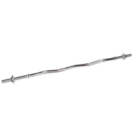 Elegainz Standard 1 In. Super Curl Barbell Curl Weight Bar  48 In.  250 Lb. Weight Capacity