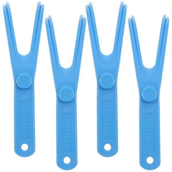 4 Pcs Floss Holder Replacements Plastic Thread Handle for Teeth Cleaning