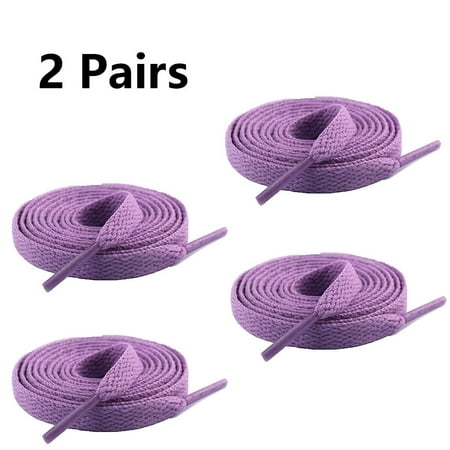 QUTETN 2 Pair Flat Shoe laces Shoelaces for Athletic Running Sneakers Shoes Boot Strings
