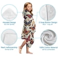 thumbnail image 7 of Colorful Butterfly Leaf Flower Beige Pattern Hooded Bath Towel，50"x30" for Ages 3 To 12 Kids, Quick Dry Lightweight Soft Microfiber Hood Beach Towel Cover Up for Kids, 7 of 7