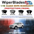 thumbnail image 2 of 2022 Ford Explorer Beam Wiper Blades Wipers w/1yr Warranty (Set of 2) (WiperBladesUSA), 2 of 5