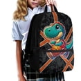 thumbnail image 3 of Uorisanigo 17 inch Basketball Dinosaur Backpacks for School with Adjustable Padded Straps Universal Kids Backpack Fit Preschool Elementary Kindergarten Bookbag 6-12 Year Old, 3 of 6