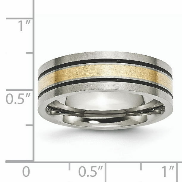 Fish Hook Ring - Titanium 7mm Flat Band