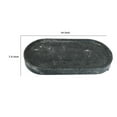 thumbnail image 2 of Benjara Decorative Oval Tray- Green Marble- Unique Veining Pattern- 14 Inch, 2 of 5