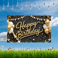 thumbnail image 5 of Elegant Birthday Banner Gold Theme Happy Celebration Decorative Backdrop for Party Event Indoor Decor, 5 of 5