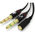 thumbnail image 2 of epacks Headphone Splitter for Computer 3.5mm Female to 2 Dual 3.5mm Male Headphone Mic Audio Y Splitter Cable Smartphone Headset to PC Adapter, 2 of 4