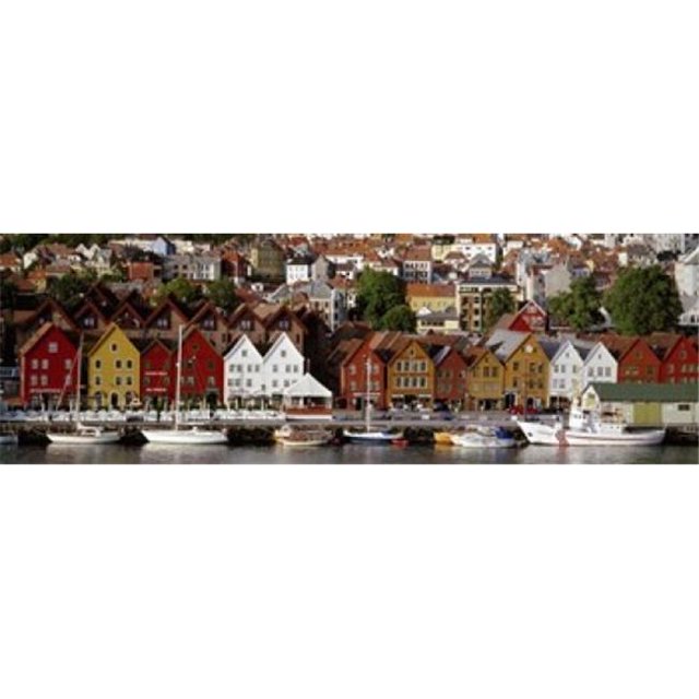 Panoramic Images PPI34067S Bergen Norway Poster Print, 18 x 6