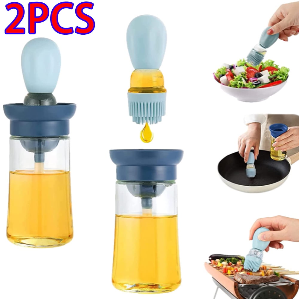 OXO Glass Oil Bottle and Silicone Brush Set
