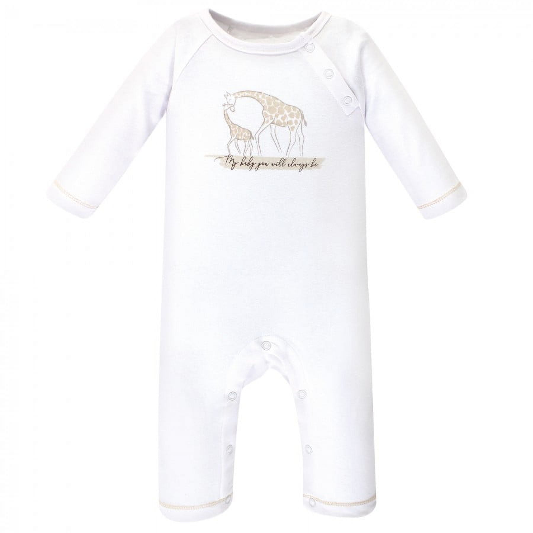 Touched by Nature Baby Organic Cotton Coveralls 3pk, Little Giraffe, 0-3 Months