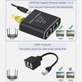 thumbnail image 5 of Ethernet Splitter, 1000Mbps High Speed Ethernet Splitter 1 to 2, RJ45 Internet Splitter with USB Power Cable, Network LAN Adapter for Cat 5/6/7/8 Cable [2 Devices Simultaneous Networking], 5 of 7