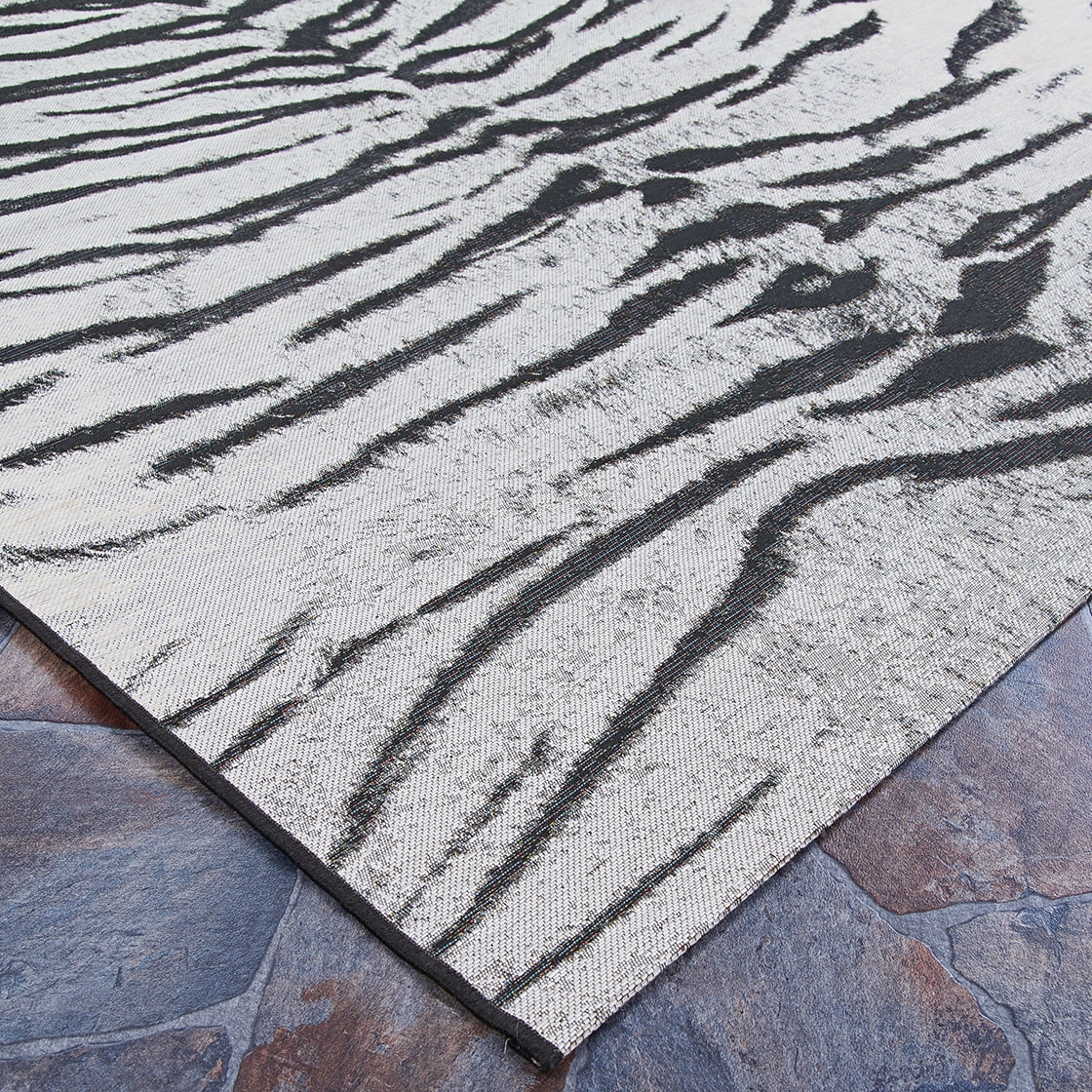 Couristan Dolce Bengal Indoor/Outdoor Area Rug, 5'3" x 7'6", Ivory
