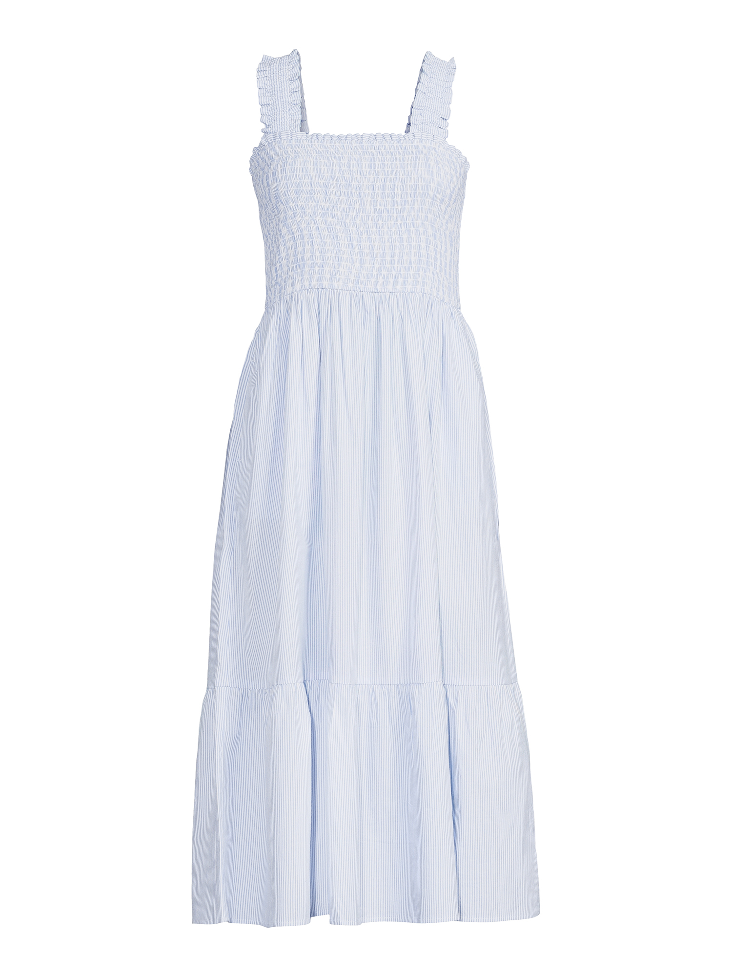 Time and Tru Women's Smocked Midi Dress with Ruffle Straps - image 5 of 5