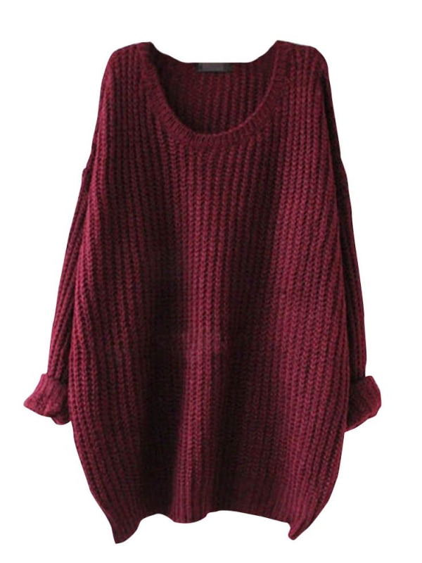 Ladies Oversized Jumpers Womens Off The Shoulder Cable Knitted Baggy Sweater Top