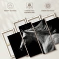 thumbnail image 6 of Elephant Stock Arabian Horse Wall Art - Horizontal Multi Panel Canvas - Living Room Wall Decor - Animal Multi Panel - Black And White Decor - 43" x 27", 6 of 8