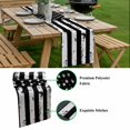 thumbnail image 5 of Black White Table Runner - 70 Inch Long, Kitchen Dining Table Runner Dresser Scarves, Retro Stars Stripes Flag Shabby Chic Texture Farmhouse Decor for Coffee Tables Wedding Party Banquet, 5 of 8
