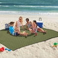 thumbnail image 5 of Extra Large Picnic Beach Blanket Waterproof Sand Proof Portable Outdoor Mat Olive Green 80x118, 5 of 9
