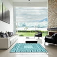 thumbnail image 7 of Ahgly Company Machine Washable Indoor Rectangle Transitional Tron Blue Area Rugs, 2' x 5', 7 of 7