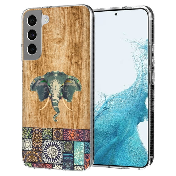 TalkingCase Slim Case Cover Compatible for Samsung Galaxy S22 Plus+ 5G, Indian Elephant Print, Lightweight,Flexible,Soft, USA