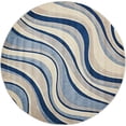 thumbnail image 2 of Nourison Somerset Ivory Blue Area Rug ST81 5'6" x 5'6", 2 of 6