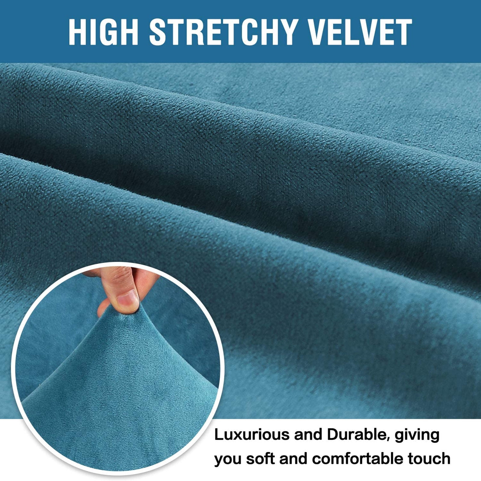 Stretch Velvet Sofa Slipcover,Non Slip Sofa Cover Washable Couch Cover