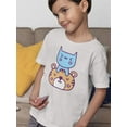 thumbnail image 2 of Cute Cat And Tiger Stack T-Shirt Toddler -Image by Shutterstock,  3 Toddler, 2 of 4