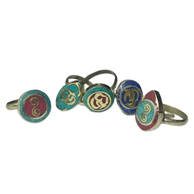 Anillo Tibetano Variedad Símbolos Tibetanos
