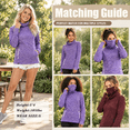 Women's Red Medium Fleece Cowl Neck Running Pullover with Thumb Holes ...