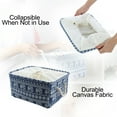 Unique Bargains Foldable Fabric Storage Bins Basket Container with