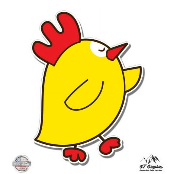 Baby Chicken Cartoon - 3" Vinyl Sticker - For Car Laptop I-Pad Phone Helmet Hard Hat - Waterproof Decal