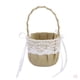 thumbnail image 1 of Conjunto De 2 Canastas De Niña De Las Flores De Encaje De Arpillera De Yute - Bolsa Pequeña Regalos De Navidad Para Niños Canasta De Mano Zulema canasta de boda, 1 of 8