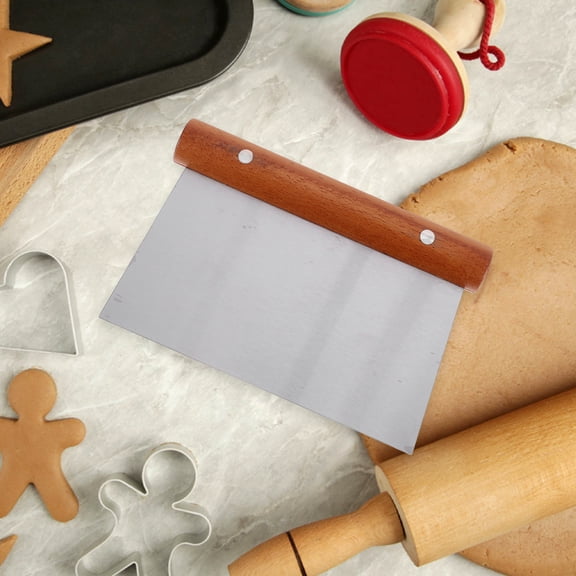 Homoyoyo Stainless Steel Dough Cutter with Ergonomic Handle for Home Baking, Cooking, Pastry, and Kitchen Use