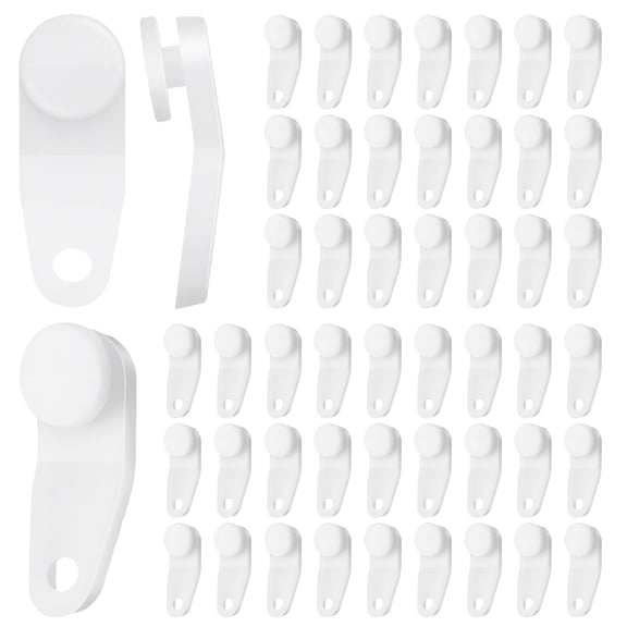 Traverse Rod Slides Curtain Replacement White Plastic Snap-in Traversing Slides Window Door Shower Curtain Accessories (150 Pieces)