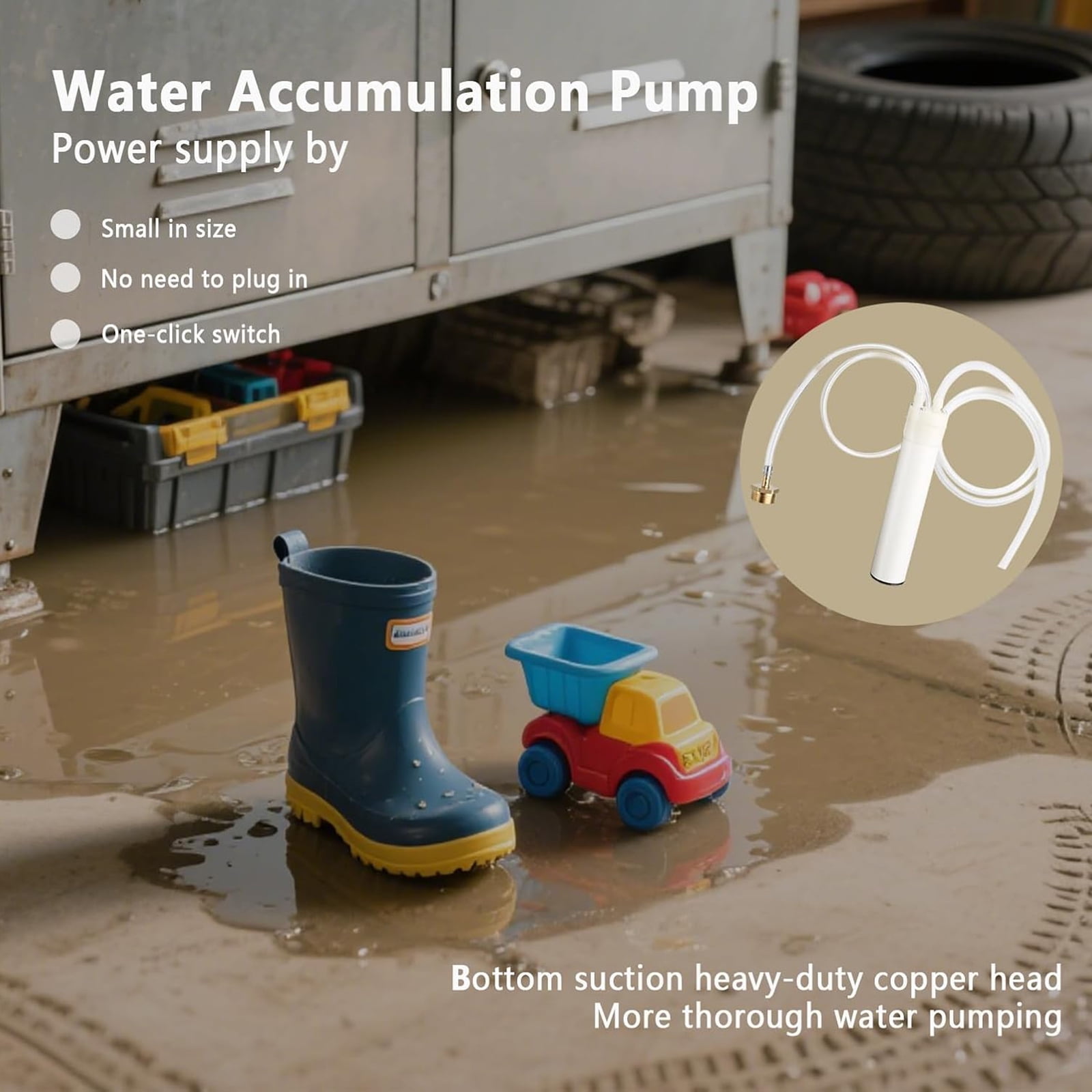 Multifunctional Rechargeable Water Pumps 2Hour Runtimes Head Lift For Basement Pet Drinking Water Transfers