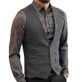 thumbnail image 2 of uikmnh Vests for Men Men's formal V-Neck Slim Fit Vest with Adjustable Straps for Business and Evening Attire Size:M, 2 of 3