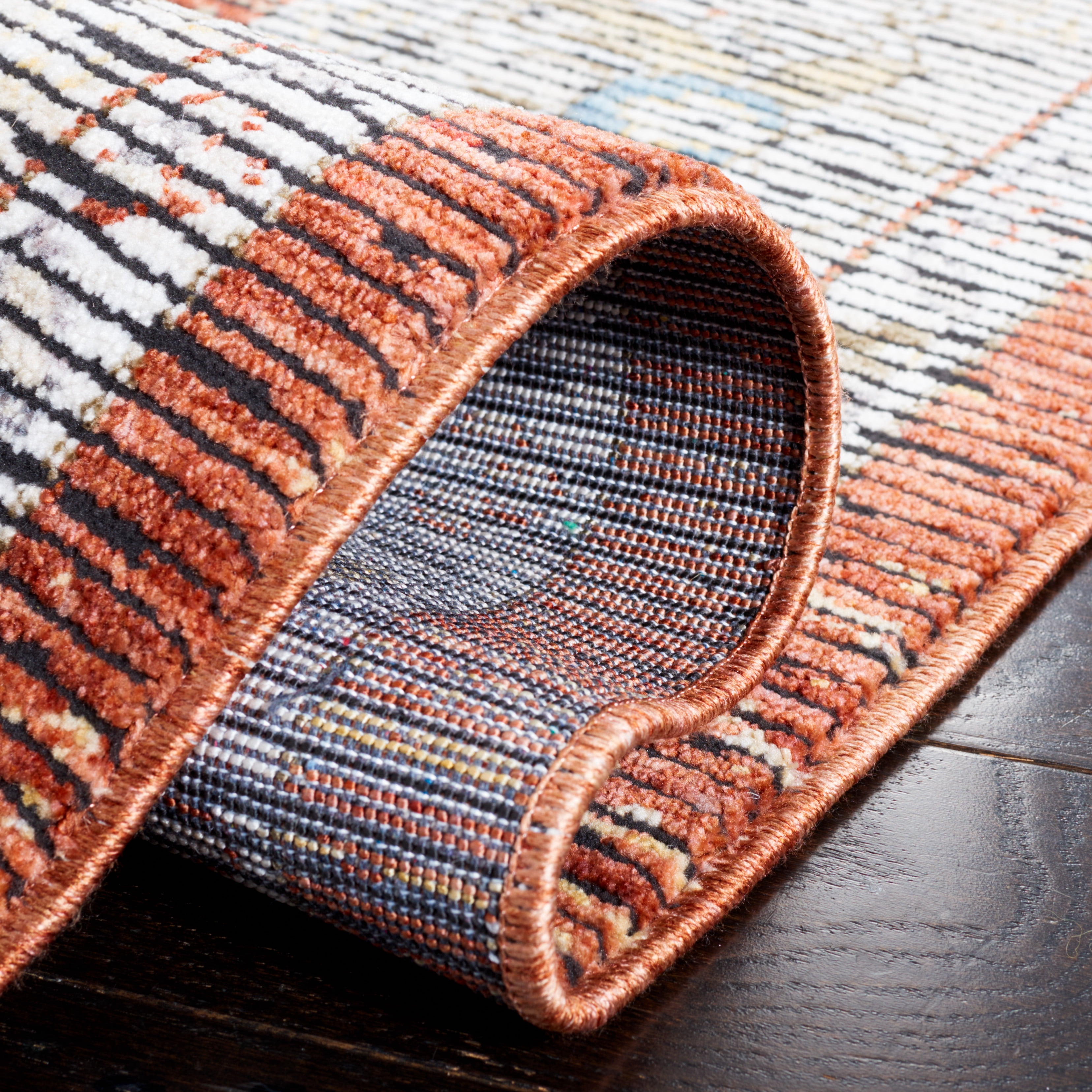 SAFAVIEH Sierra Terence Abstract Area Rug, Ivory/Rust, 7'9" x 10'5"