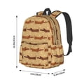 thumbnail image 6 of Goofa Dachshund Dog Puppy Pattern Backpack for Students – Large Capacity, Lightweight with Adjustable Shoulder Straps, Perfect for School, Travel, 6 of 8