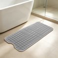 thumbnail image 4 of Zynviq 15" X 27.6" Bathroom Rugs Solid Color Bath Rugs Pvc Gray Absorbent Washable Rectangular Small Rug for Vanity, 4 of 6