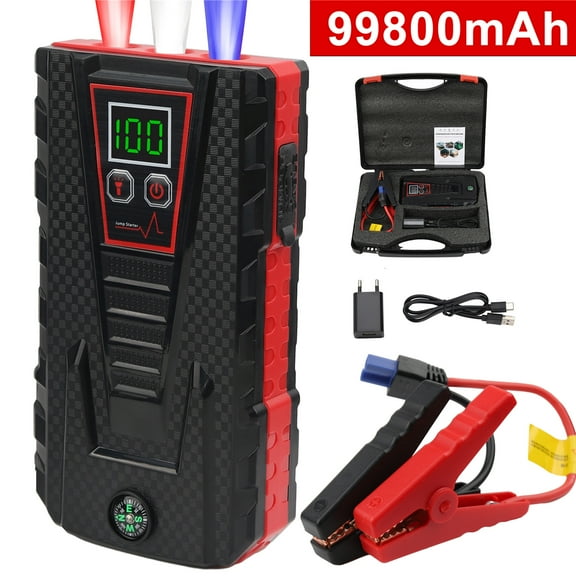 Audessy Portable Car Jump Starter 5000A Peak 99800mAh Battery Jump Starter,Booster Jumper Power Bank Battery Charger W/ LED Light